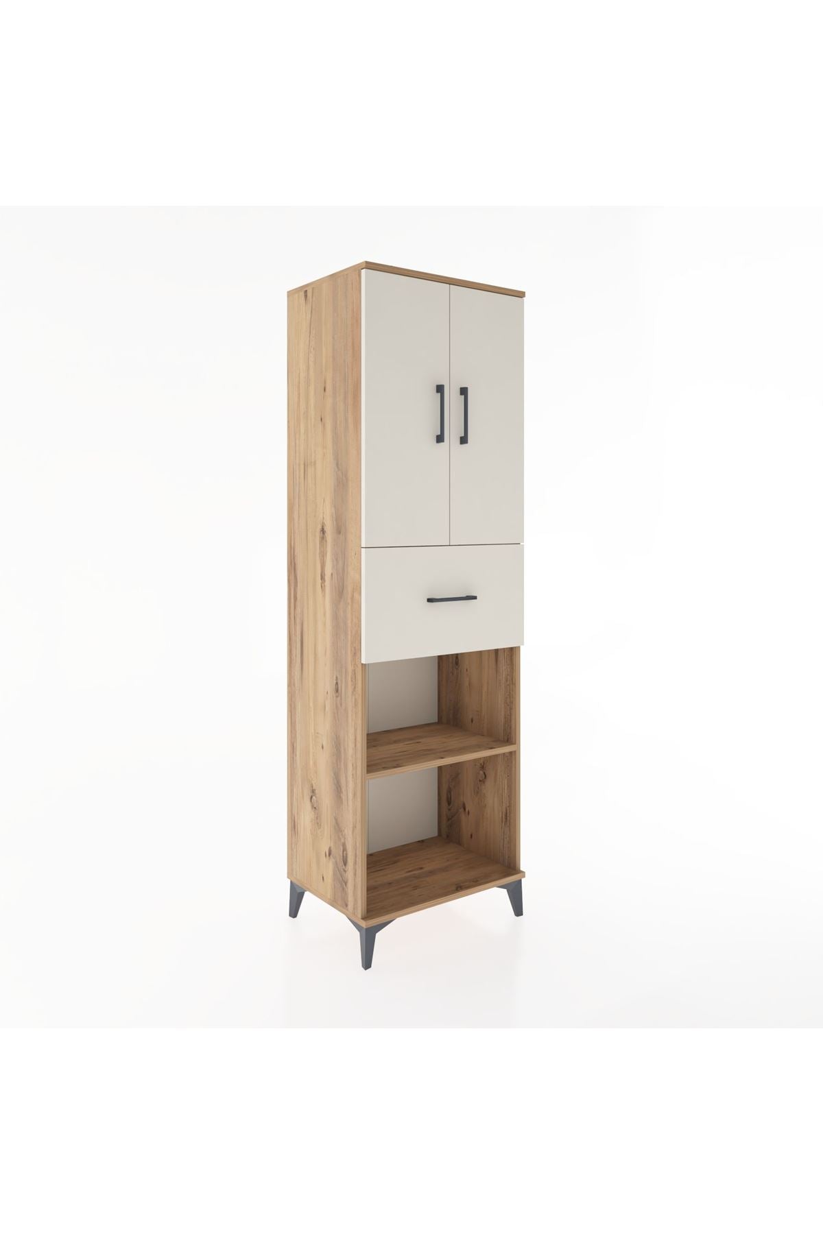 Hyperion Dolap 4 Raflı Tek Çekmeceli 2 Kapaklı 60x44x195 - S59M002V7B