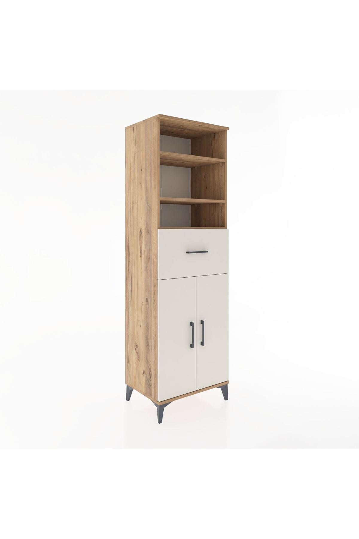 Hyperion Dolap 4 Raflı Tek Çekmeceli 2 Kapaklı 60x44x195 - S59M003V7B