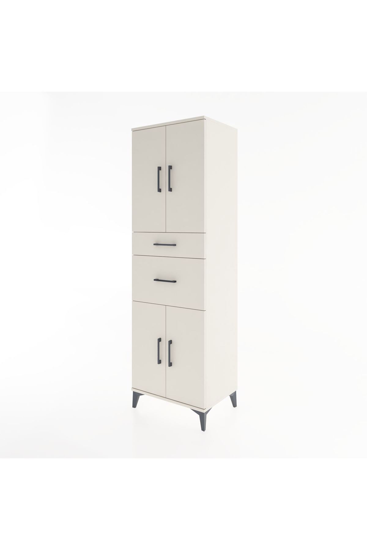 Hyperion Dolap 4 Raflı 2 Çekmeceli 4 Kapaklı 60x44x195 - S59M004V1B