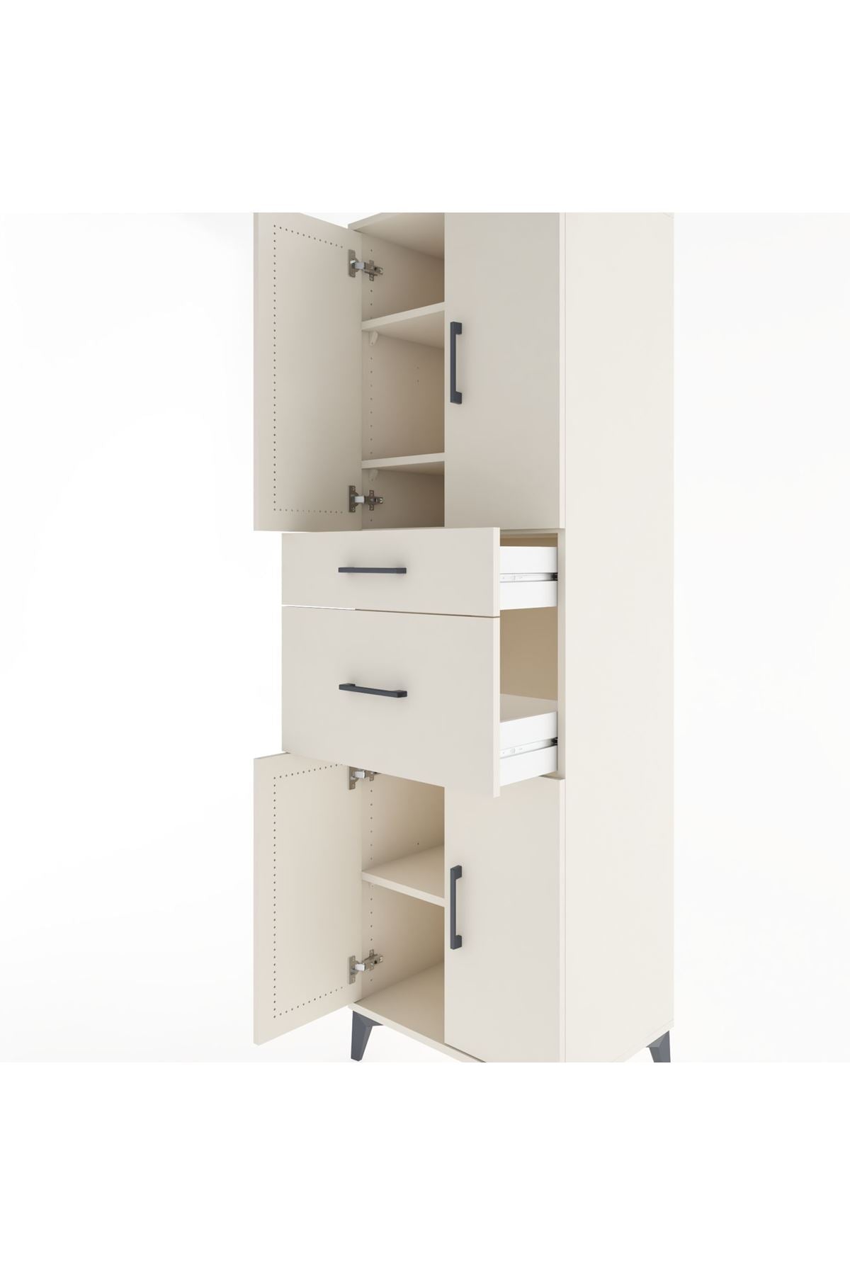 Hyperion Dolap 4 Raflı 2 Çekmeceli 4 Kapaklı 60x44x195 - S59M004V1B