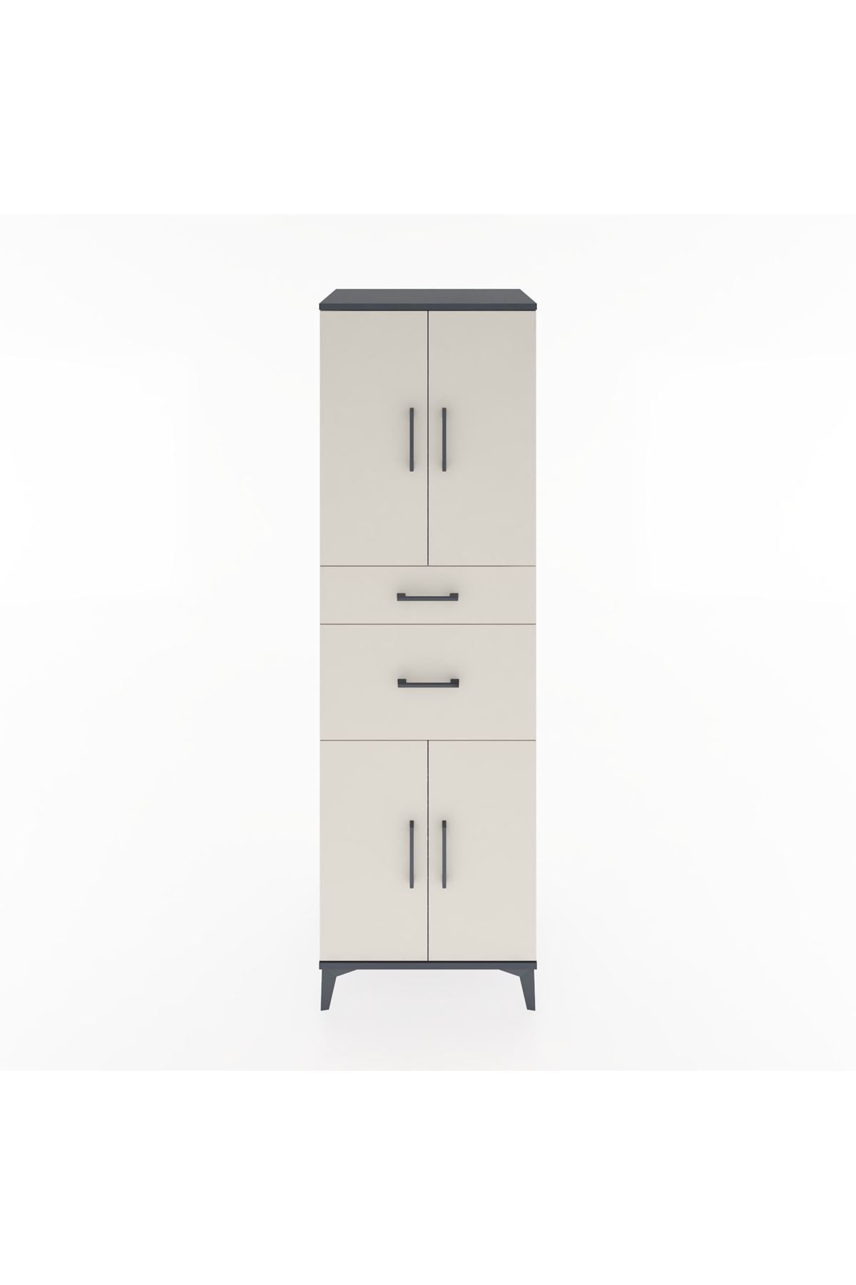 Hyperion Dolap 4 Raflı 2 Çekmeceli 4 Kapaklı 60x44x195 - S59M004V4B