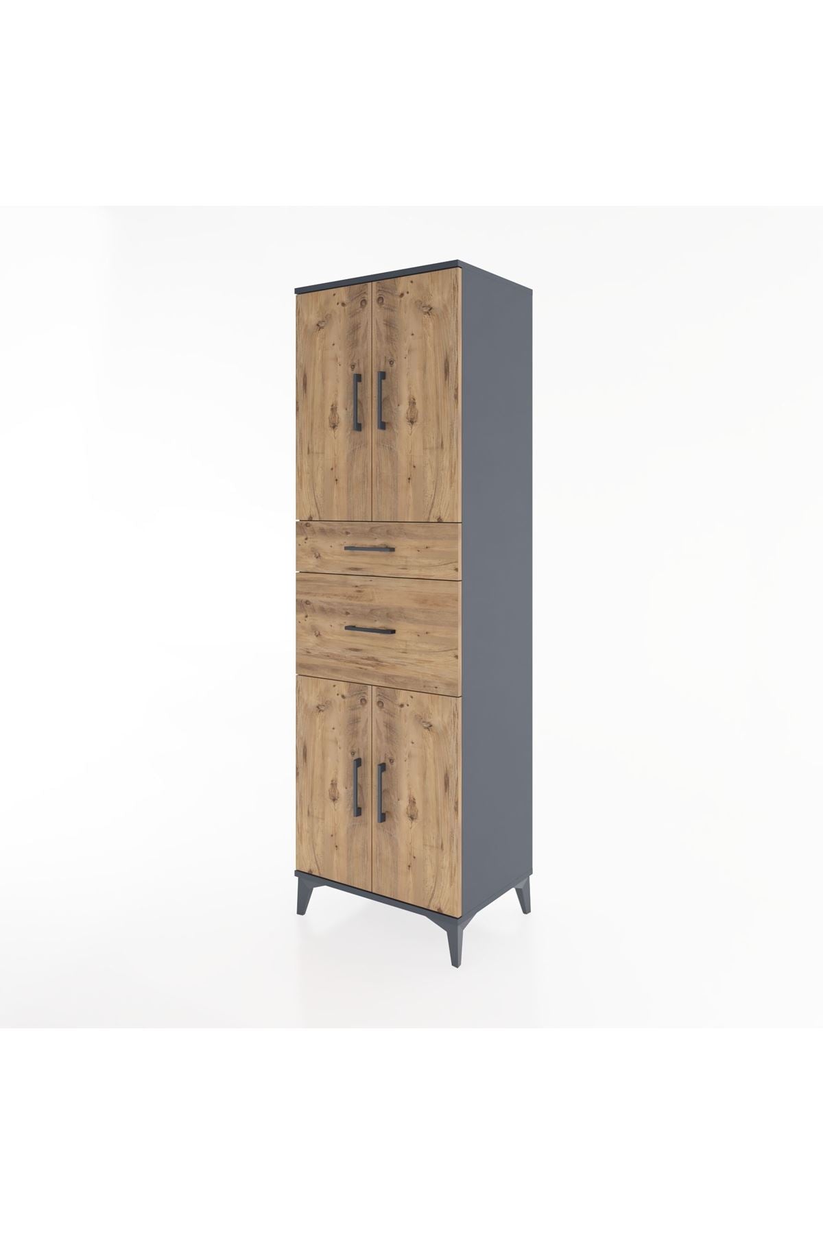 Hyperion Dolap 4 Raflı 2 Çekmeceli 4 Kapaklı 60x44x195 - S59M004V6B