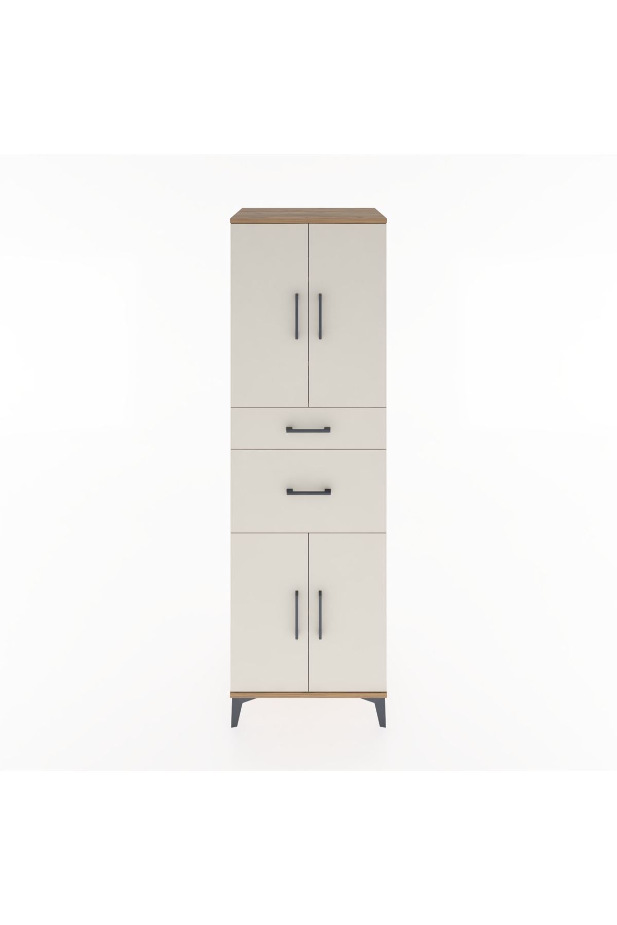 Hyperion Dolap 4 Raflı 2 Çekmeceli 4 Kapaklı 60x44x195 - S59M004V7B