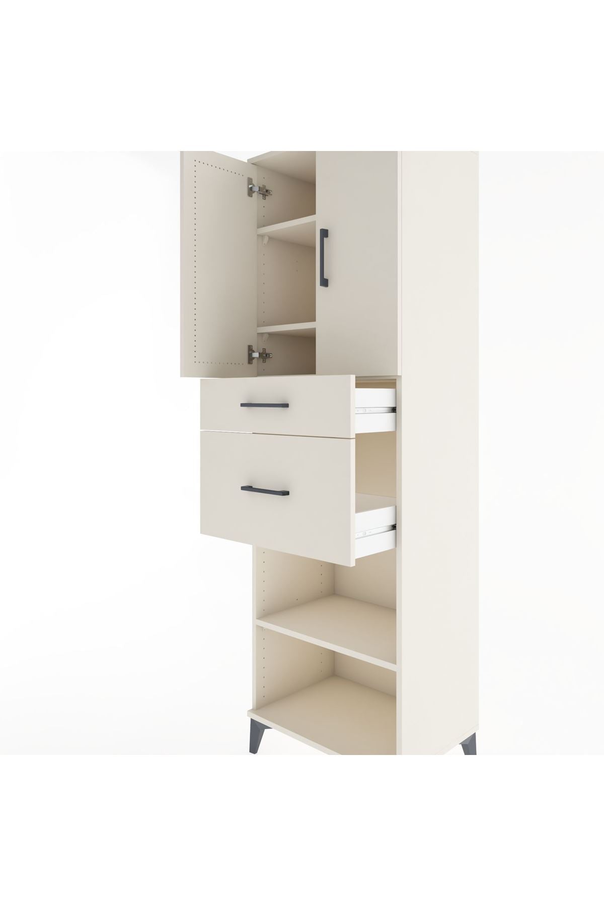 Hyperion Dolap 4 Raflı 2 Çekmeceli 2 Kapaklı 60x44x195 - S59M005V1B