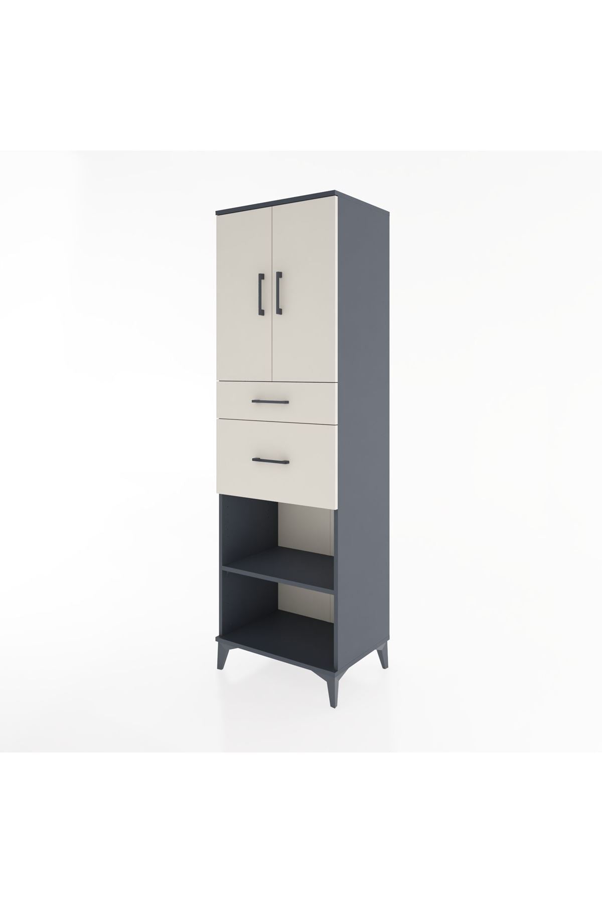 Hyperion Dolap 4 Raflı 2 Çekmeceli 2 Kapaklı 60x44x195 - S59M005V4B