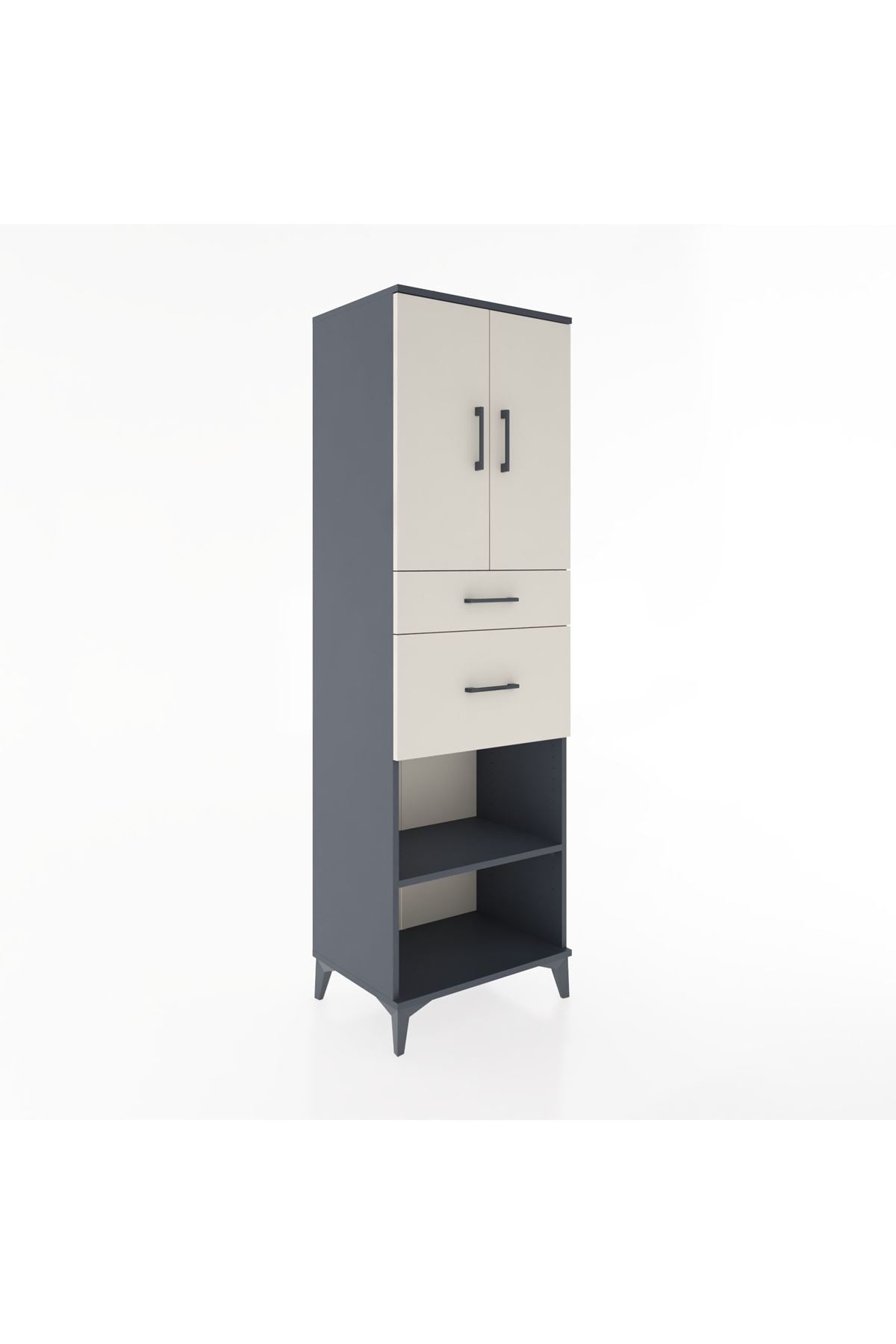 Hyperion Dolap 4 Raflı 2 Çekmeceli 2 Kapaklı 60x44x195 - S59M005V4B