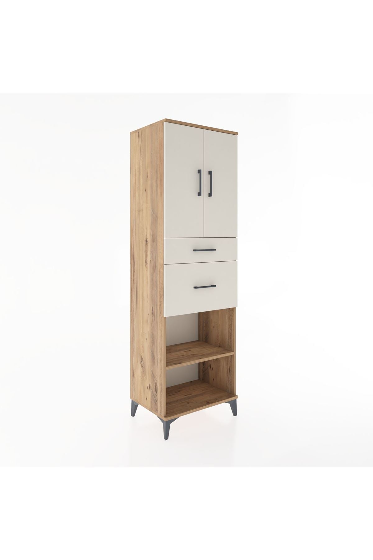 Hyperion Dolap 4 Raflı 2 Çekmeceli 2 Kapaklı 60x44x195 - S59M005V7B