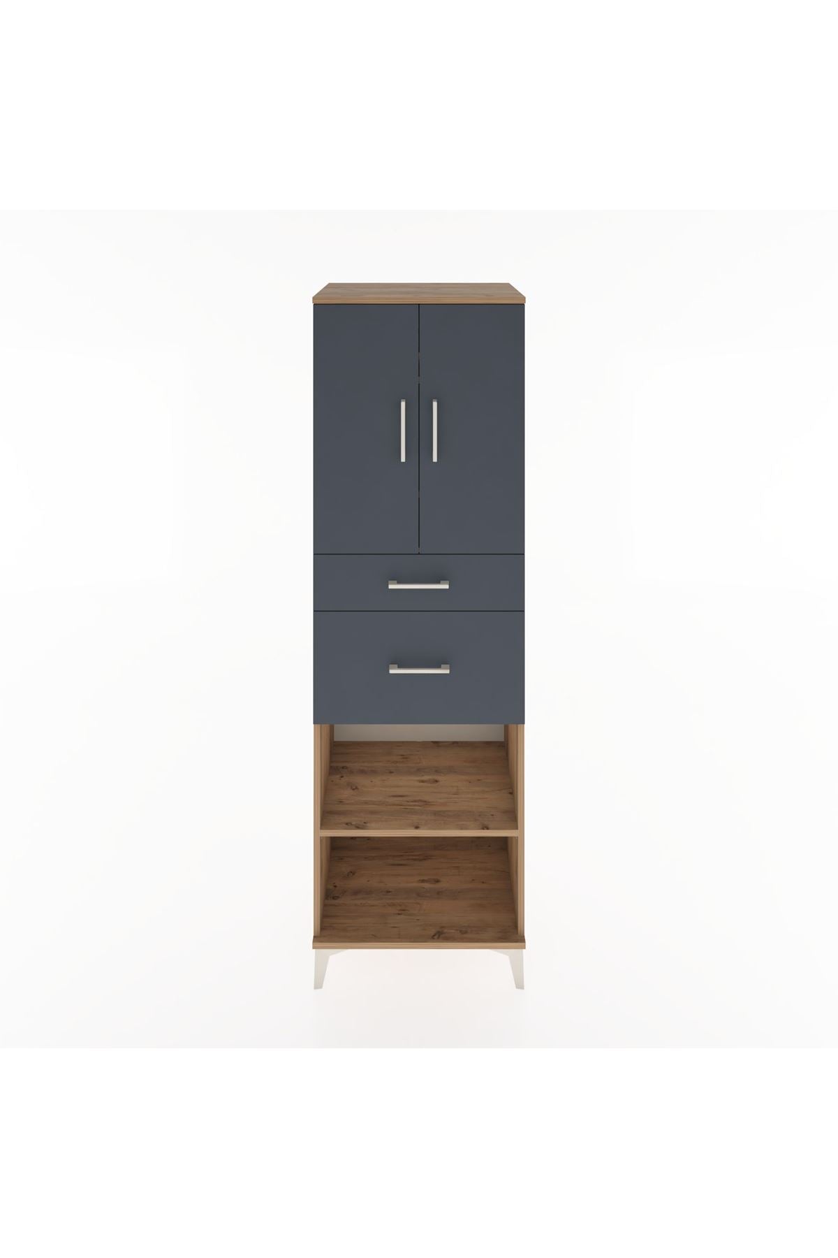 Hyperion Dolap 4 Raflı 2 Çekmeceli 2 Kapaklı 60x44x195 - S59M005V8B