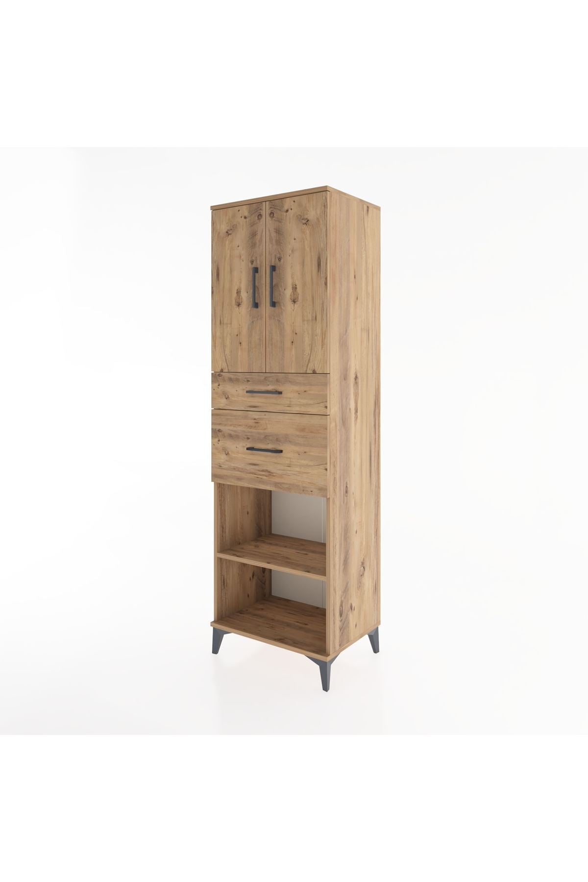 Hyperion Dolap 4 Raflı 2 Çekmeceli 2 Kapaklı 60x44x195 - S59M005V9B