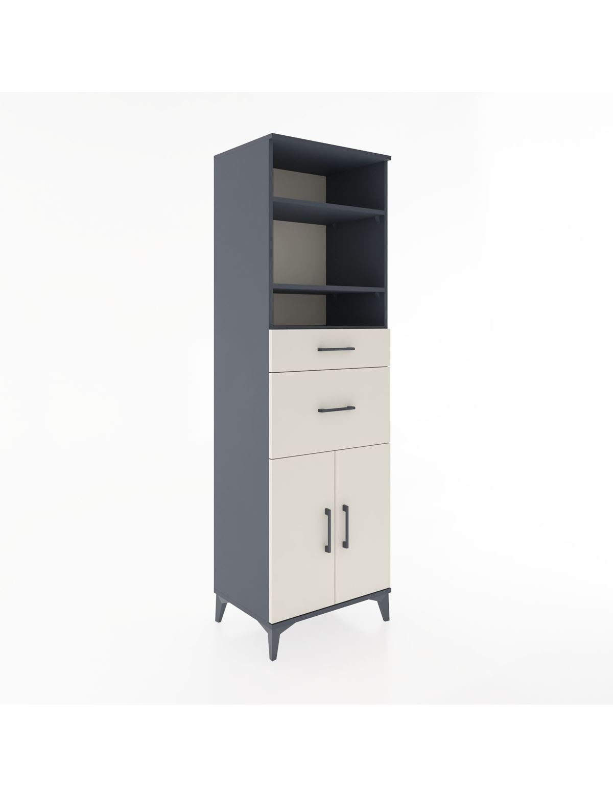 Hyperion Dolap 4 Raflı 2 Çekmeceli 2 Kapaklı 60x44x195 - S59M006V4B
