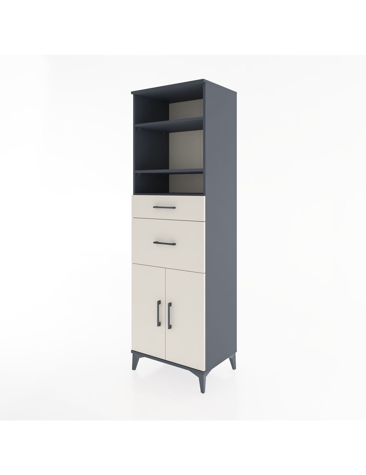 Hyperion Dolap 4 Raflı 2 Çekmeceli 2 Kapaklı 60x44x195 - S59M006V4B