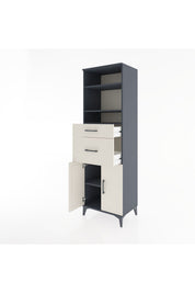 Hyperion Dolap 4 Raflı 2 Çekmeceli 2 Kapaklı 60x44x195 - S59M006V4B