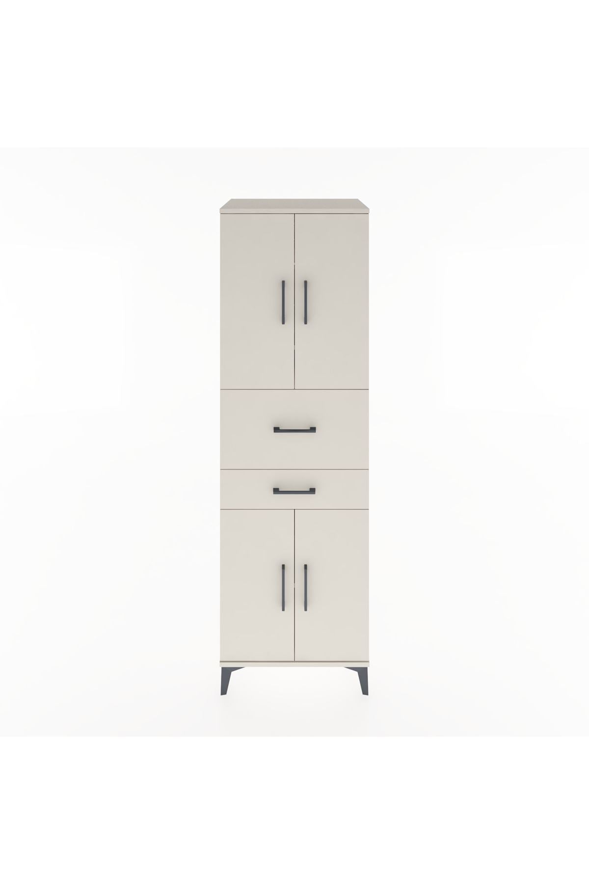 Hyperion Dolap 4 Raflı 2 Çekmeceli 4 Kapaklı 60x44x195 - S59M007V1B