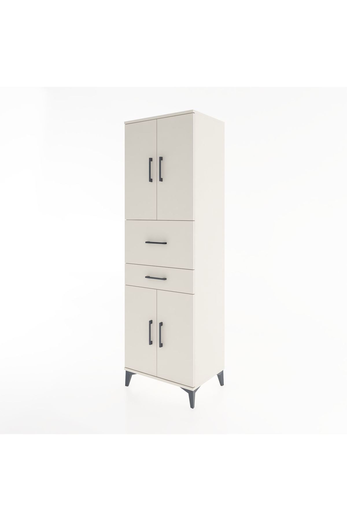 Hyperion Dolap 4 Raflı 2 Çekmeceli 4 Kapaklı 60x44x195 - S59M007V1B