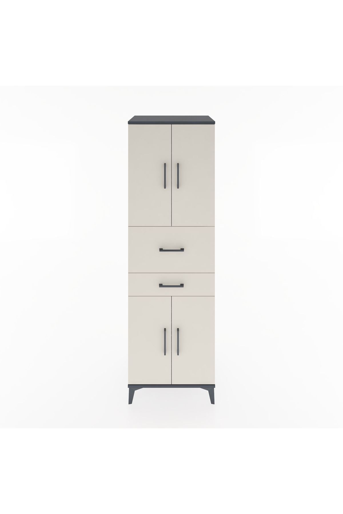Hyperion Dolap 4 Raflı 2 Çekmeceli 4 Kapaklı 60x44x195 - S59M007V4B