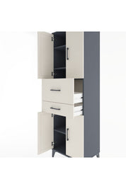 Hyperion Dolap 4 Raflı 2 Çekmeceli 4 Kapaklı 60x44x195 - S59M007V4B