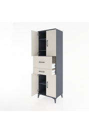 Hyperion Dolap 4 Raflı 2 Çekmeceli 4 Kapaklı 60x44x195 - S59M007V4B