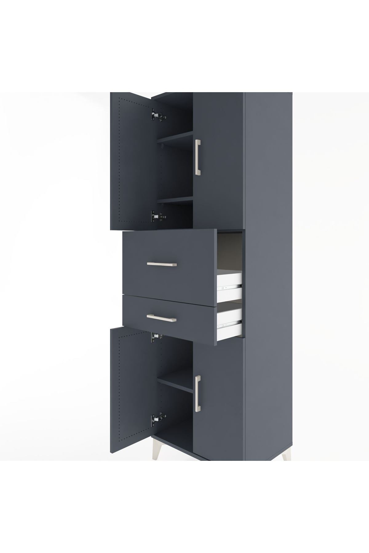 Hyperion Dolap 4 Raflı 2 Çekmeceli 4 Kapaklı 60x44x195 - S59M007V5B