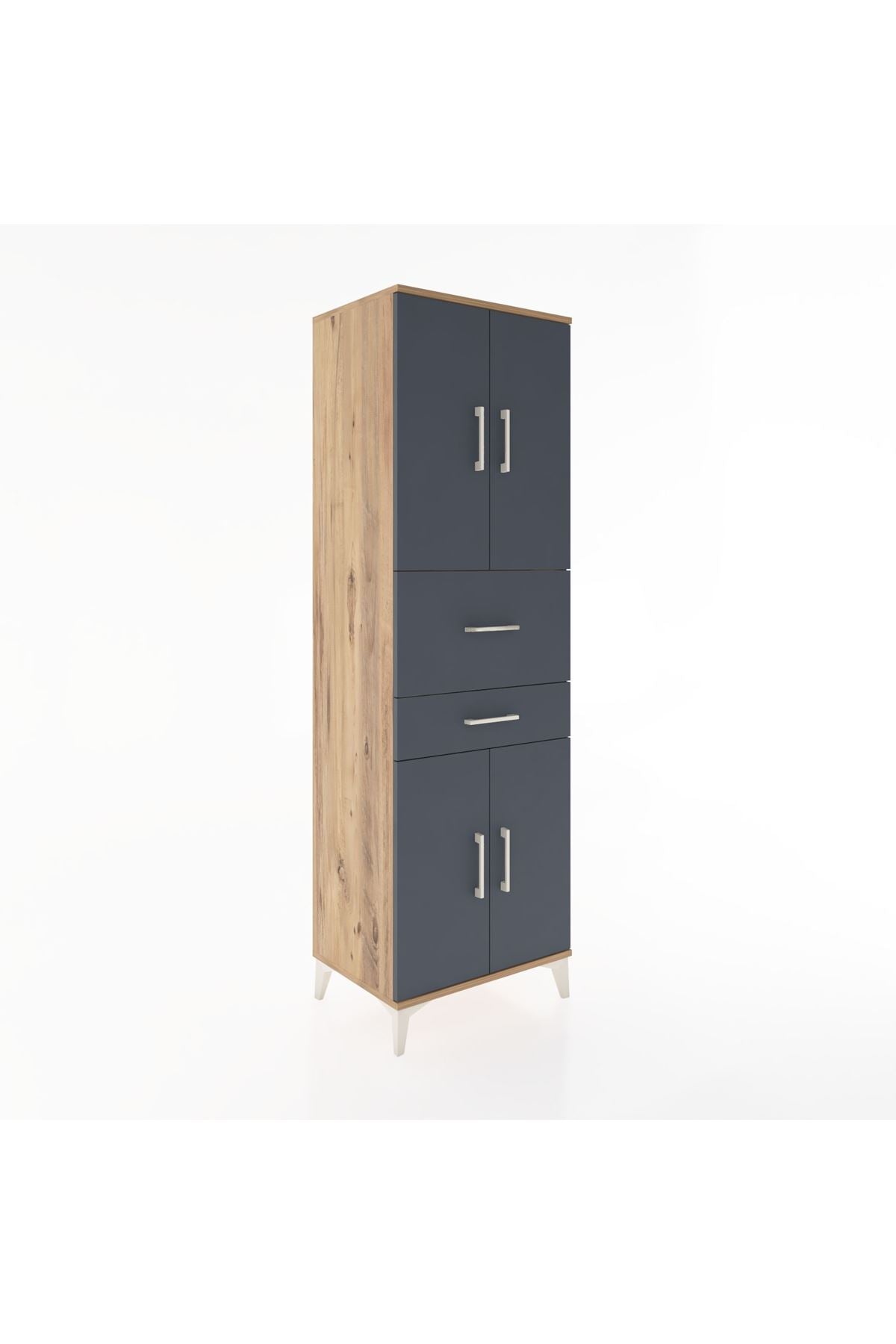 Hyperion Dolap 4 Raflı 2 Çekmeceli 4 Kapaklı 60x44x195 - S59M007V8B