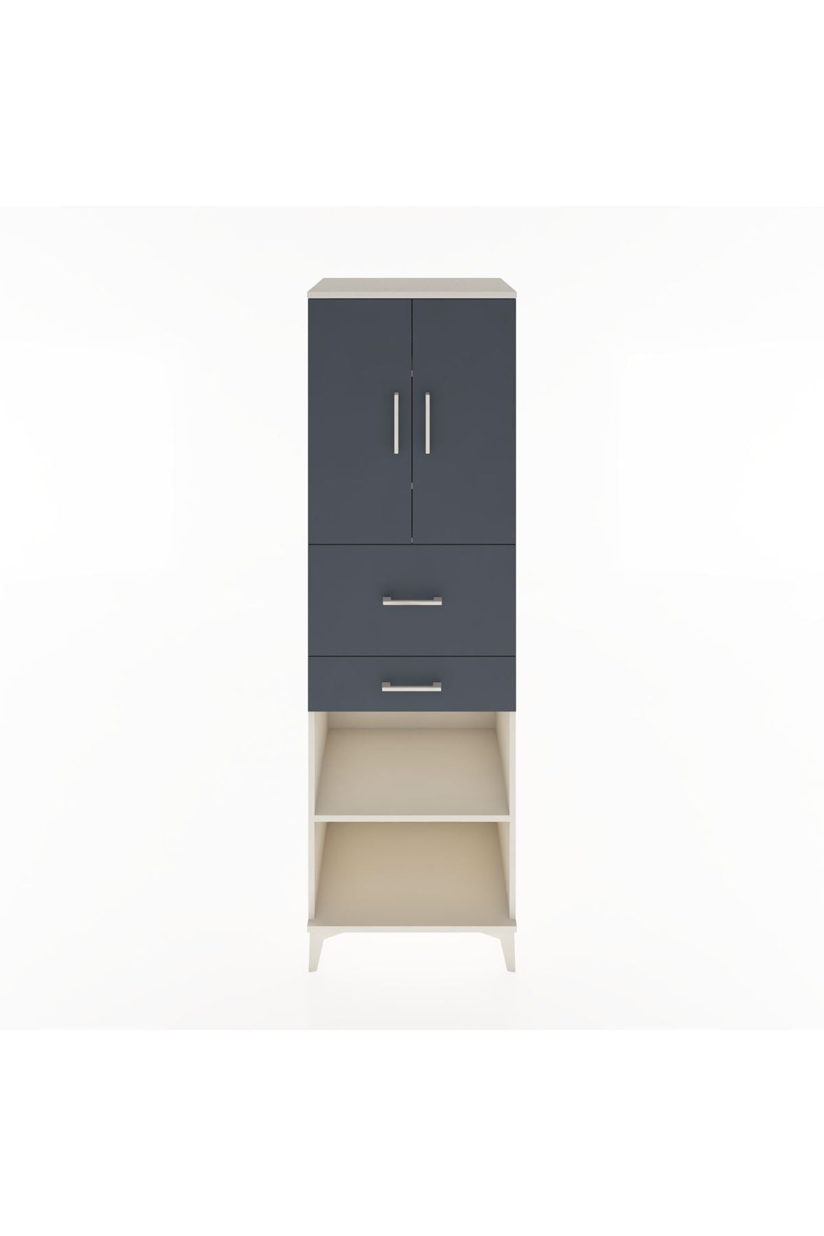 Hyperion Dolap 4 Raflı 2 Çekmeceli 2 Kapaklı 60x44x195 - S59M008V2B