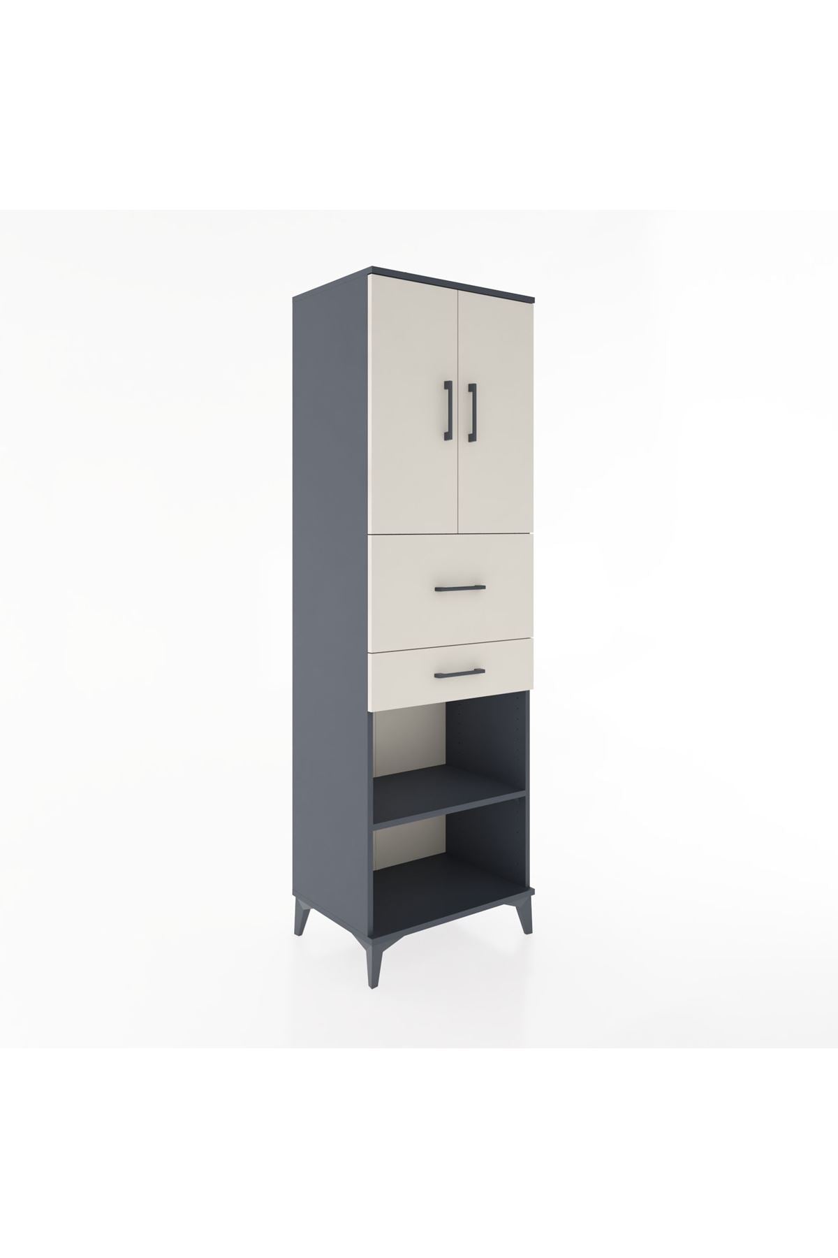 Hyperion Dolap 4 Raflı 2 Çekmeceli 2 Kapaklı 60x44x195 - S59M008V4B