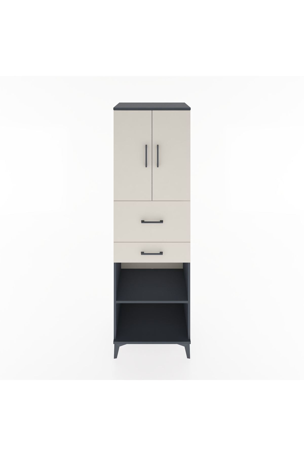 Hyperion Dolap 4 Raflı 2 Çekmeceli 2 Kapaklı 60x44x195 - S59M008V4B