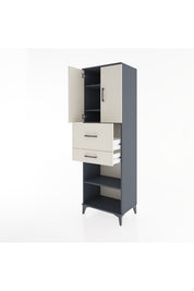 Hyperion Dolap 4 Raflı 2 Çekmeceli 2 Kapaklı 60x44x195 - S59M008V4B