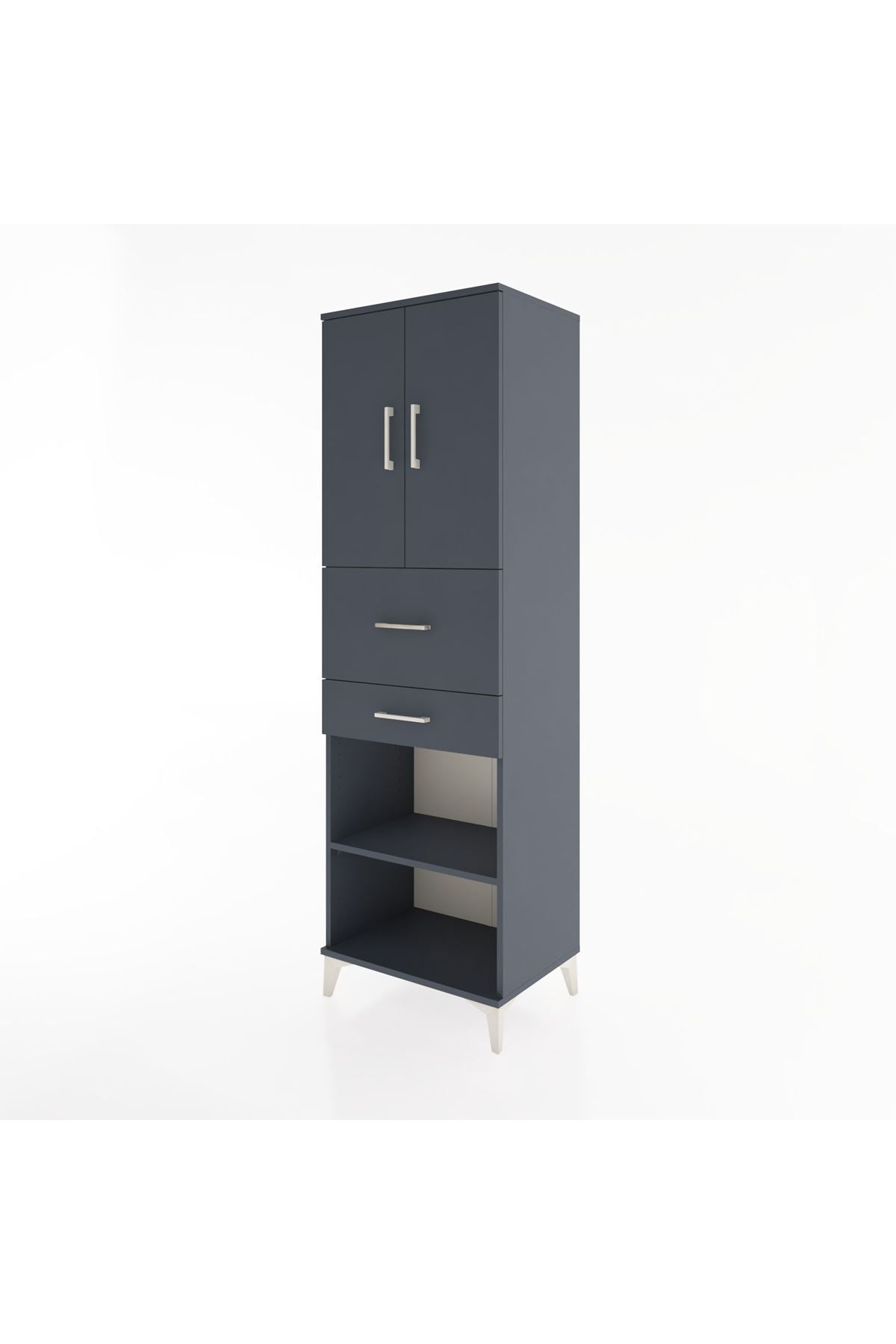 Hyperion Dolap 4 Raflı 2 Çekmeceli 2 Kapaklı 60x44x195 - S59M008V5B