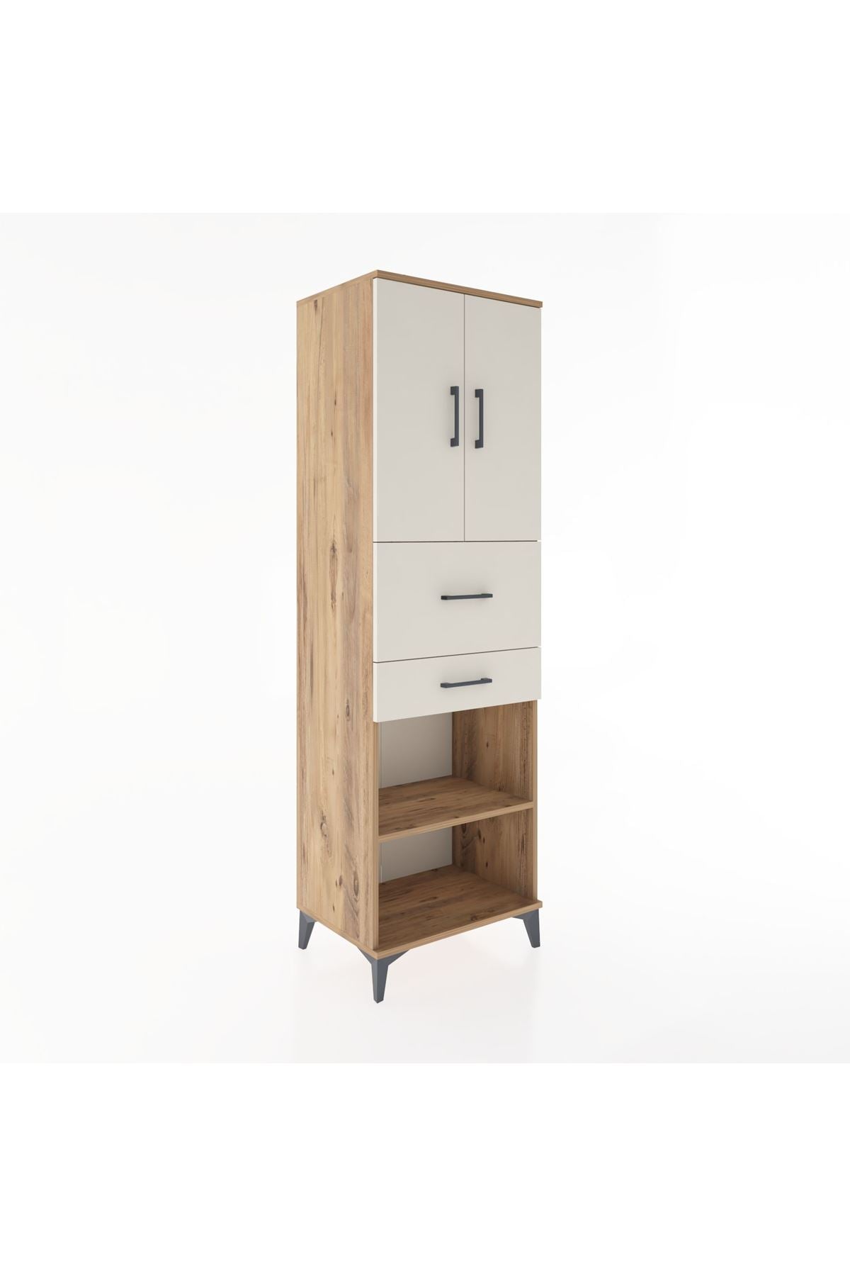 Hyperion Dolap 4 Raflı 2 Çekmeceli 2 Kapaklı 60x44x195 - S59M008V7B
