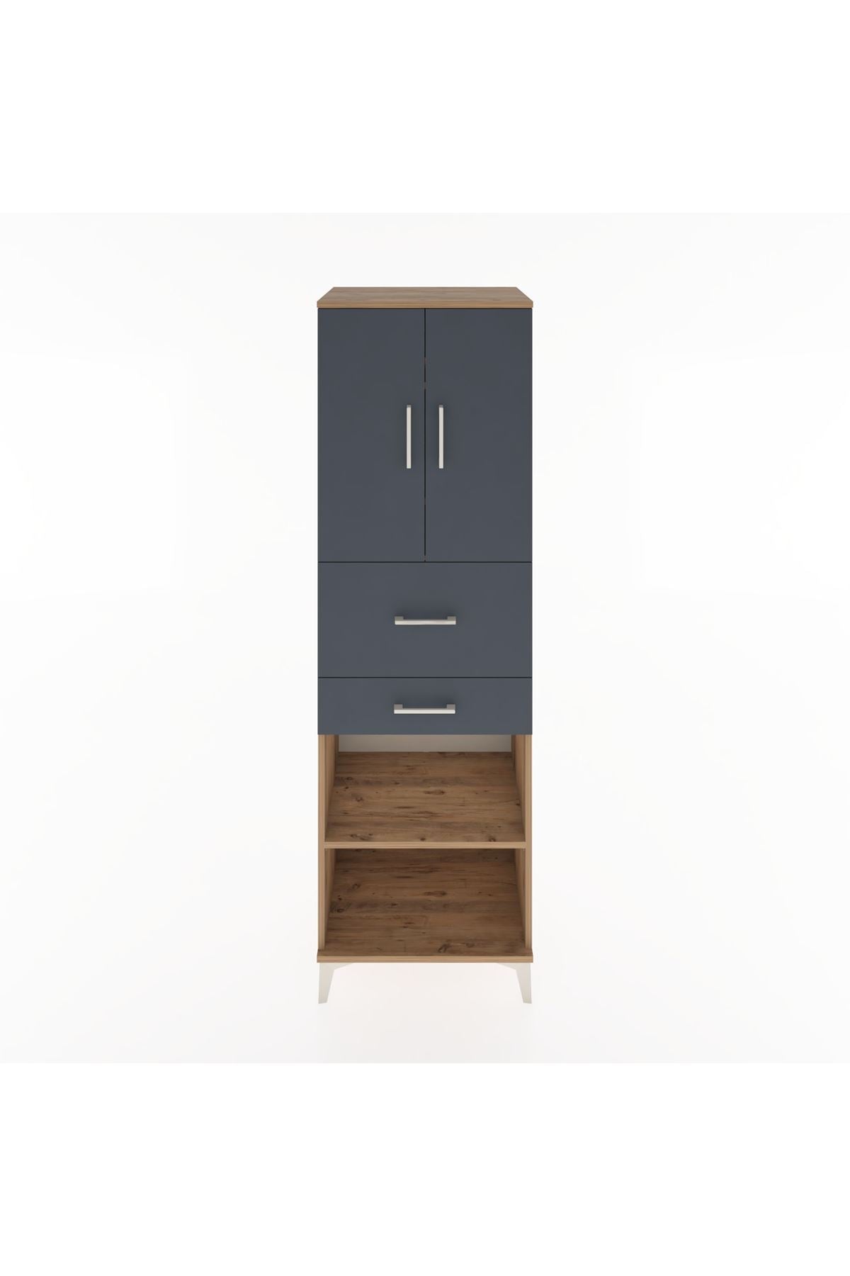 Hyperion Dolap 4 Raflı 2 Çekmeceli 2 Kapaklı 60x44x195 - S59M008V8B