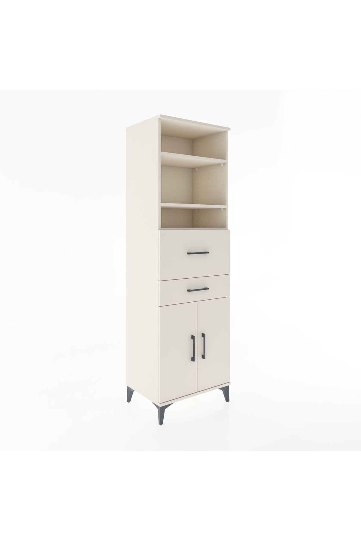 Hyperion Dolap 4 Raflı 2 Çekmeceli 2 Kapaklı 60x44x195 - S59M009V1B
