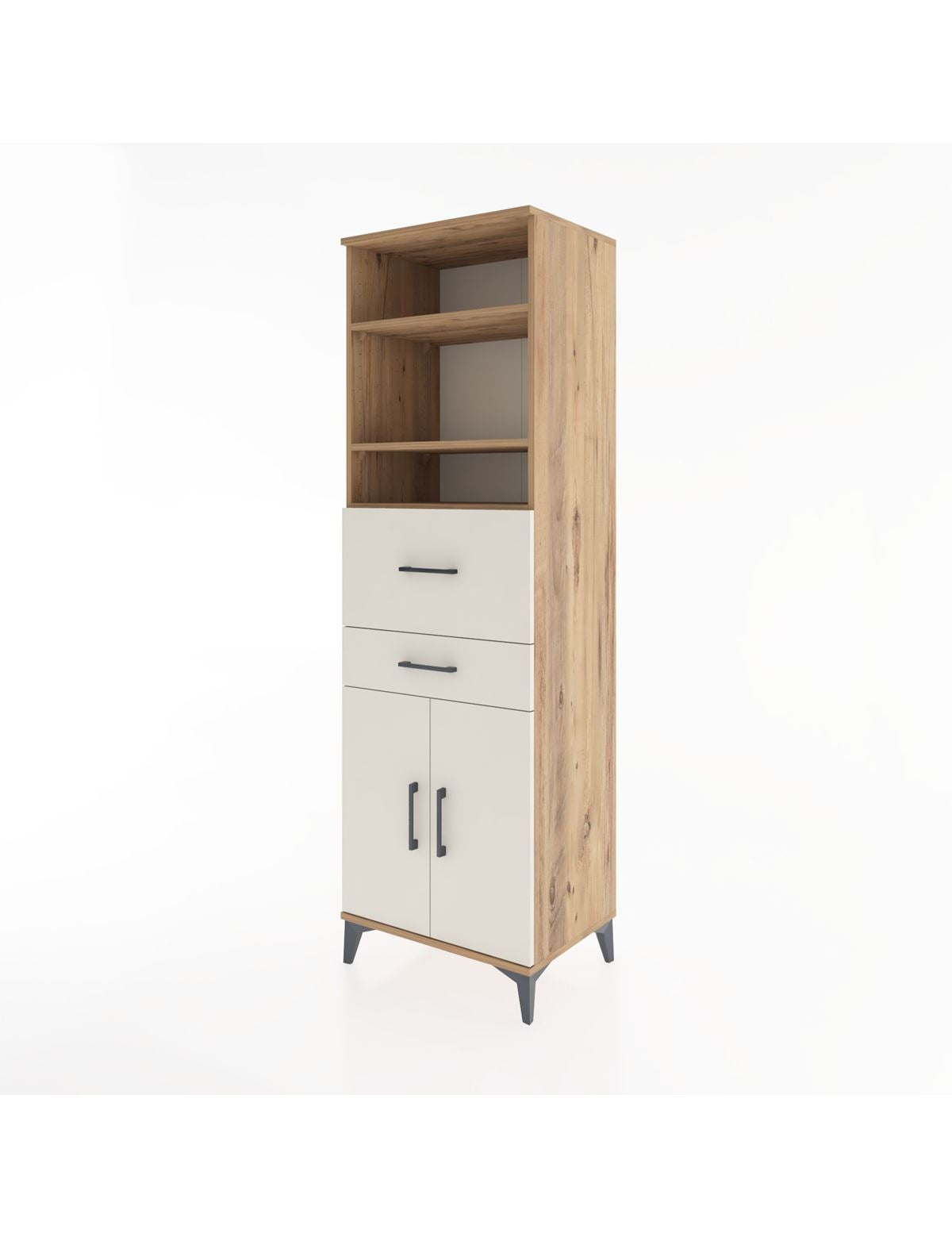 Hyperion Dolap 4 Raflı 2 Çekmeceli 2 Kapaklı 60x44x195 - S59M009V7B