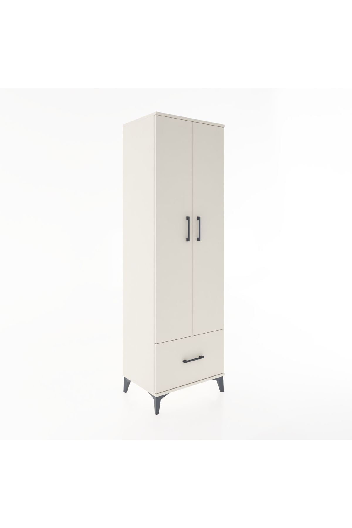 Hyperion Dolap 3 Raflı Tek Çekmeceli Tek Askılı 60x44x195 - S59M010V1B