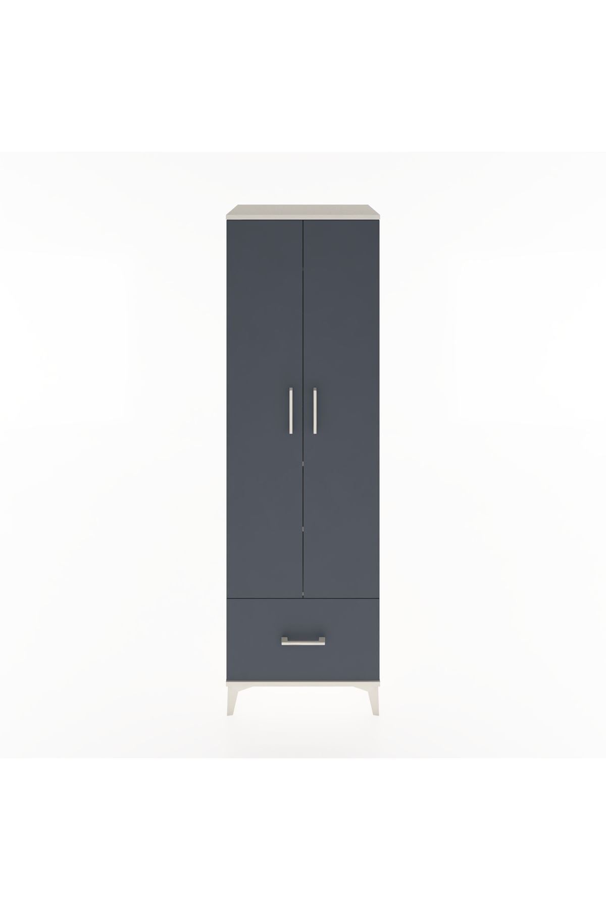 Hyperion Dolap 3 Raflı Tek Çekmeceli Tek Askılı 60x44x195 - S59M010V2B
