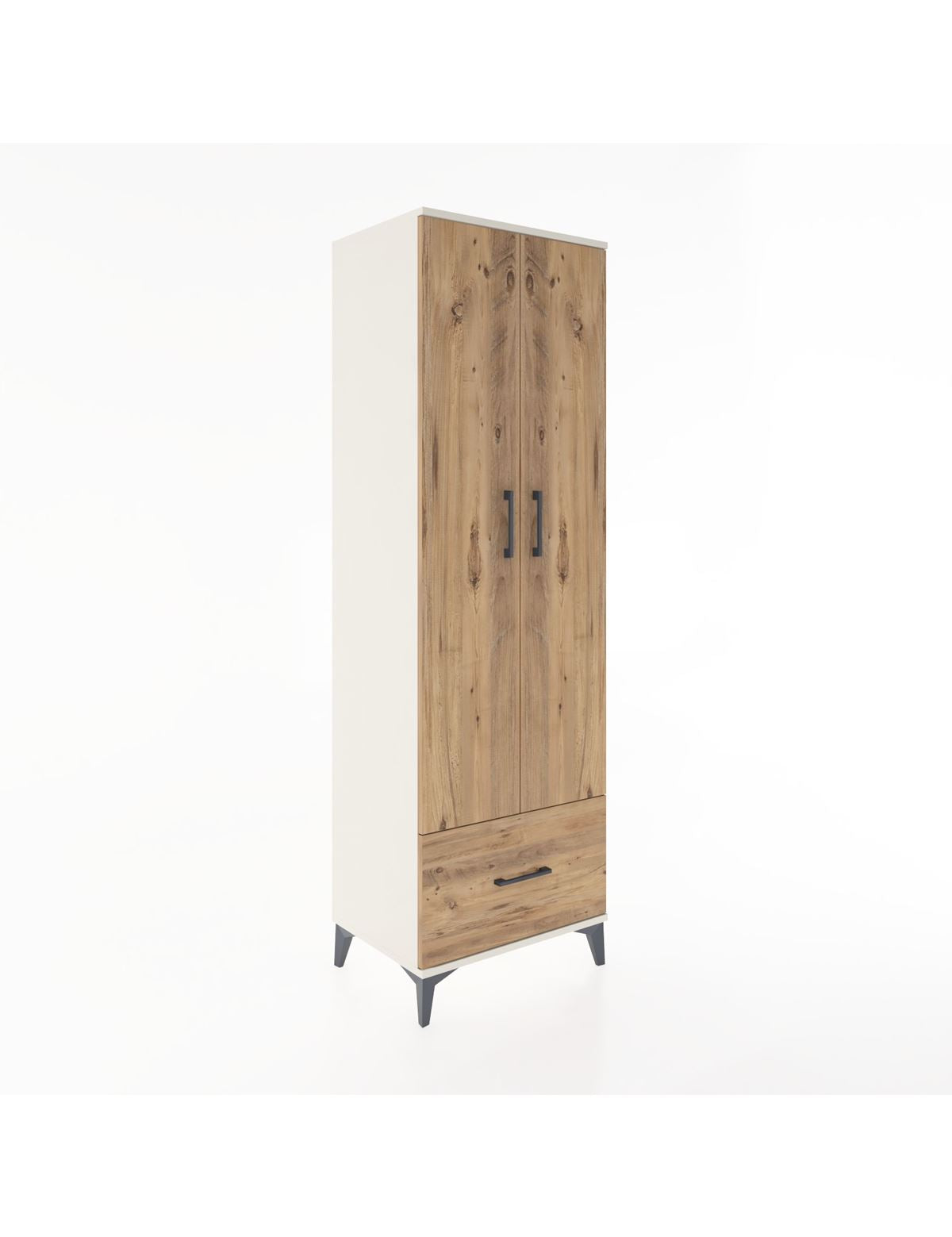 Hyperion Dolap 3 Raflı Tek Çekmeceli Tek Askılı 60x44x195 - S59M010V3B