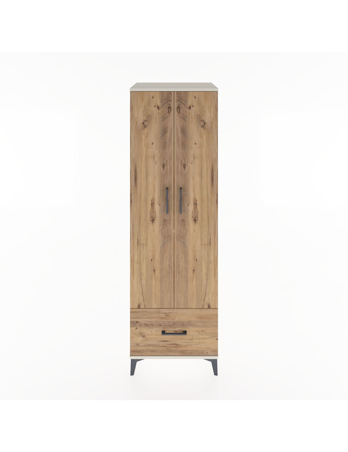 Hyperion Dolap 3 Raflı Tek Çekmeceli Tek Askılı 60x44x195 - S59M010V3B