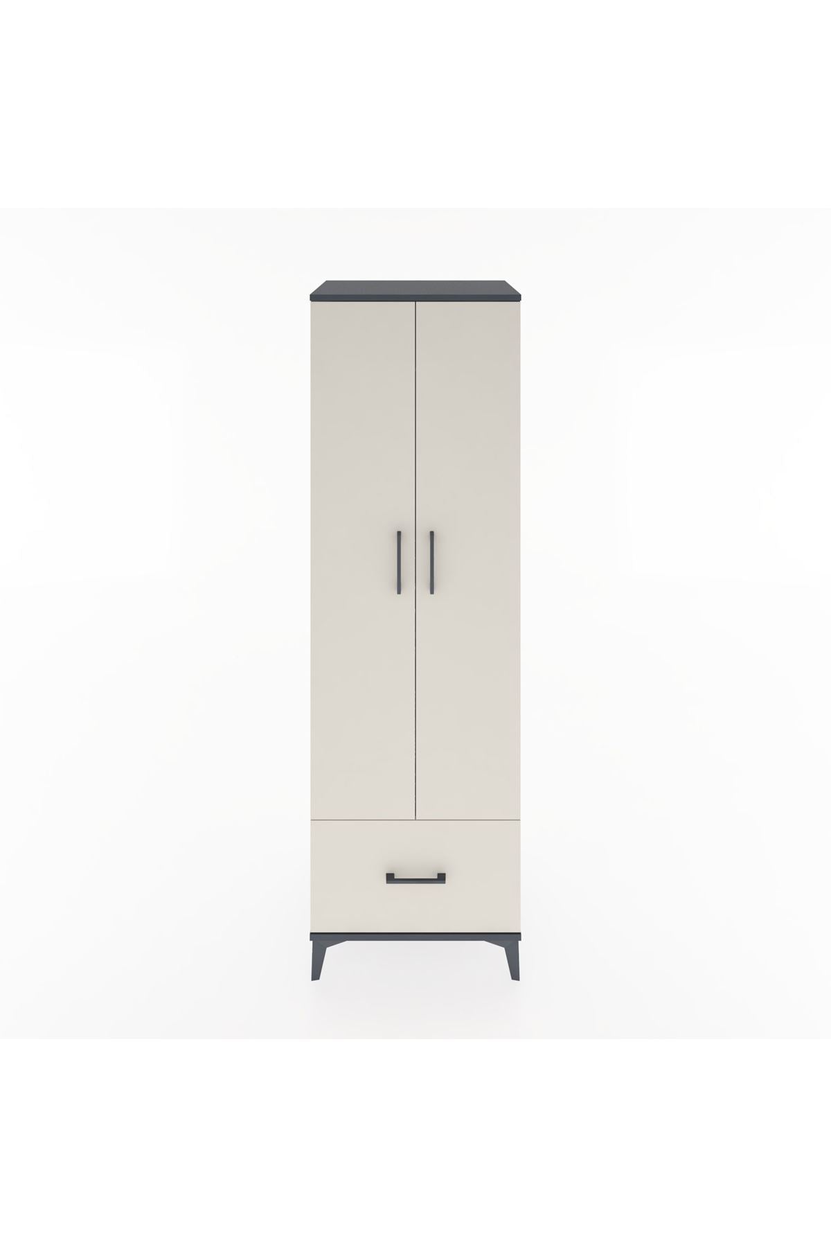 Hyperion Dolap 3 Raflı Tek Çekmeceli Tek Askılı 60x44x195 - S59M010V4B