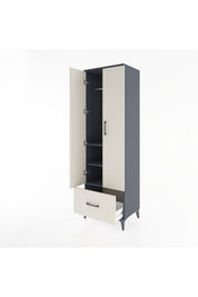 Hyperion Dolap 3 Raflı Tek Çekmeceli Tek Askılı 60x44x195 - S59M010V4B