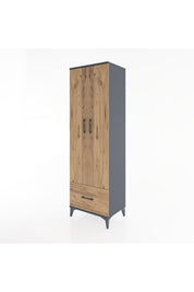Hyperion Dolap 3 Raflı Tek Çekmeceli Tek Askılı 60x44x195 - S59M010V6B
