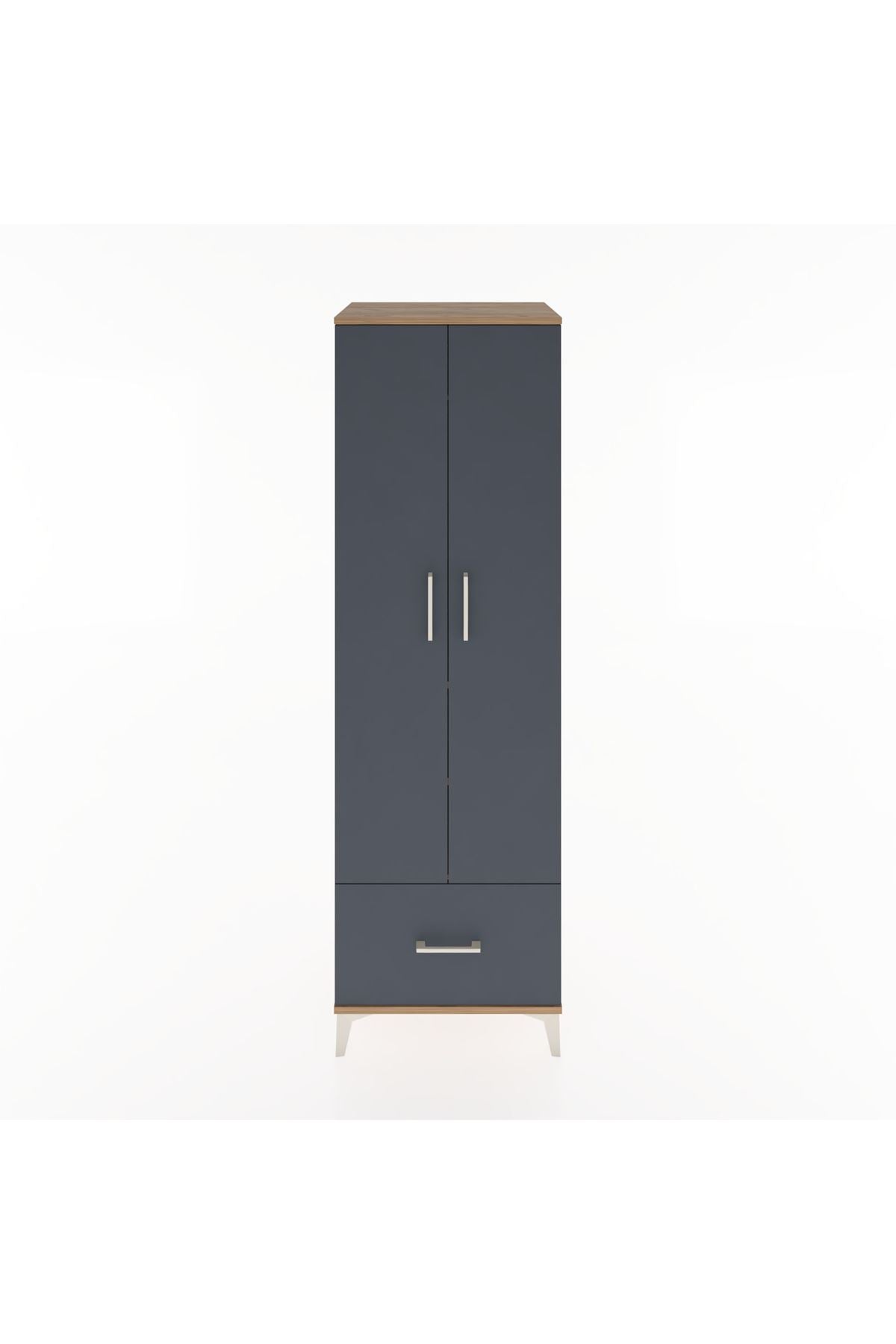 Hyperion Dolap 3 Raflı Tek Çekmeceli Tek Askılı 60x44x195 - S59M010V8B