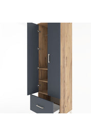 Hyperion Dolap 3 Raflı Tek Çekmeceli Tek Askılı 60x44x195 - S59M010V8B