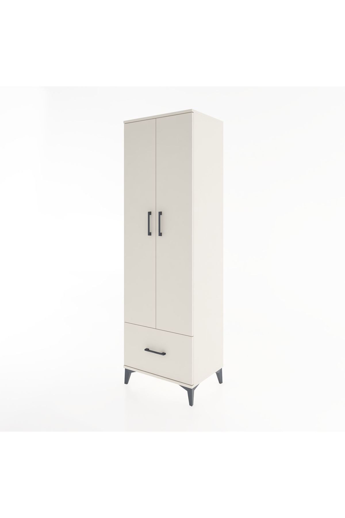 Hyperion Dolap 5 Raflı Tek Çekmeceli 2 Kapaklı 60x44x195 - S59M011V1B