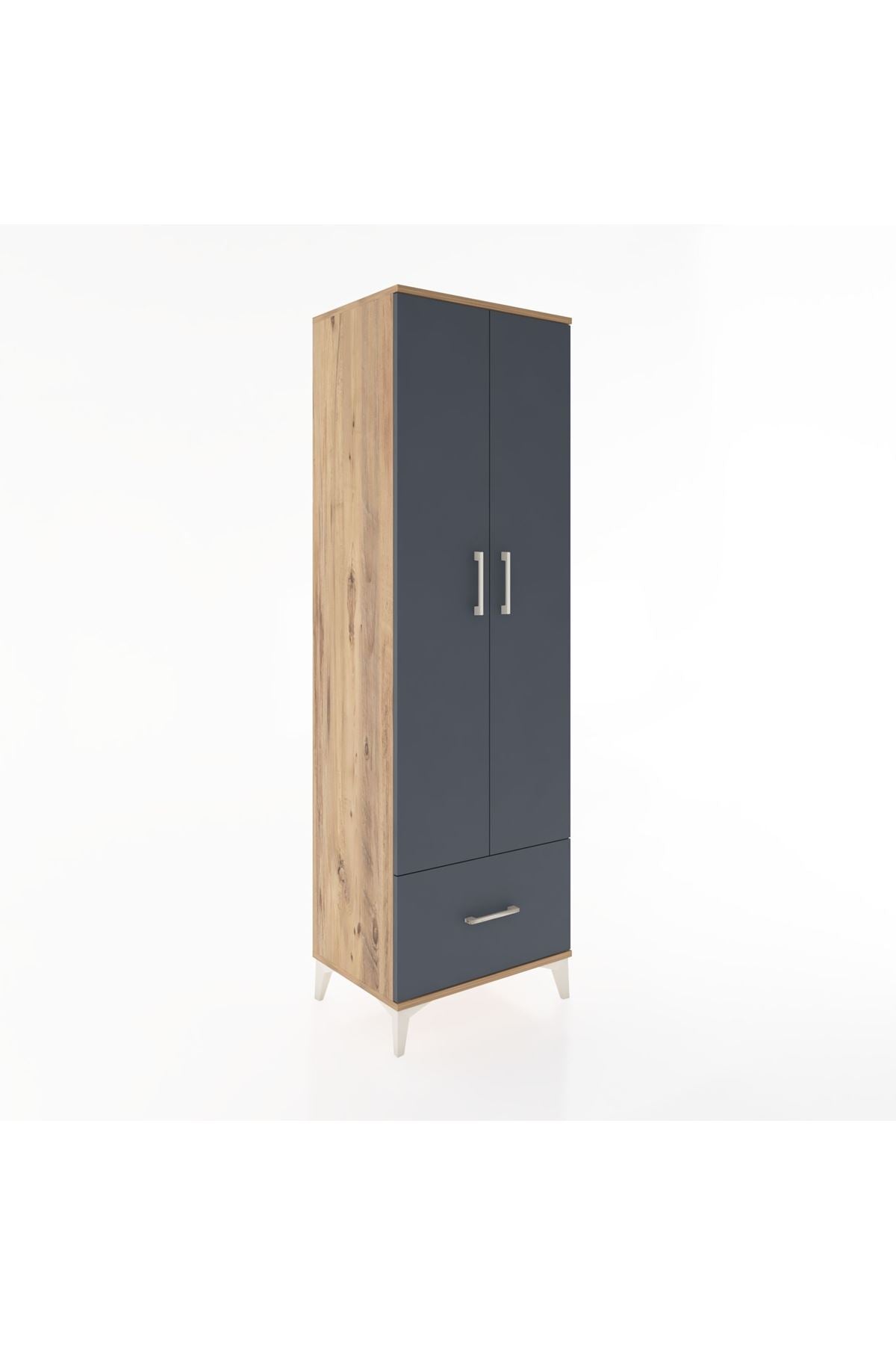 Hyperion Dolap 5 Raflı Tek Çekmeceli 2 Kapaklı 60x44x195 - S59M011V8B