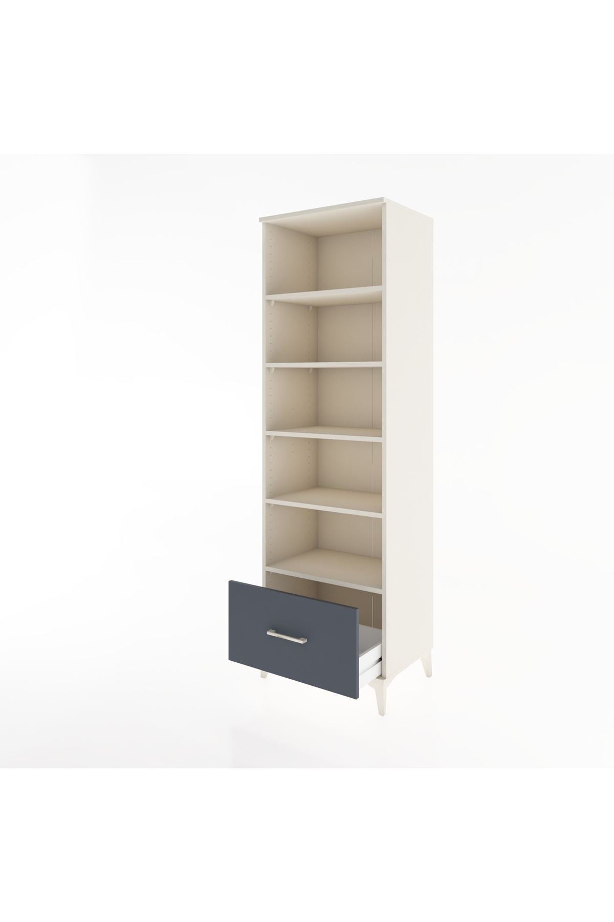 Hyperion Dolap 5 Raflı Tek Çekmeceli 60x44x195 - S59M012V2B