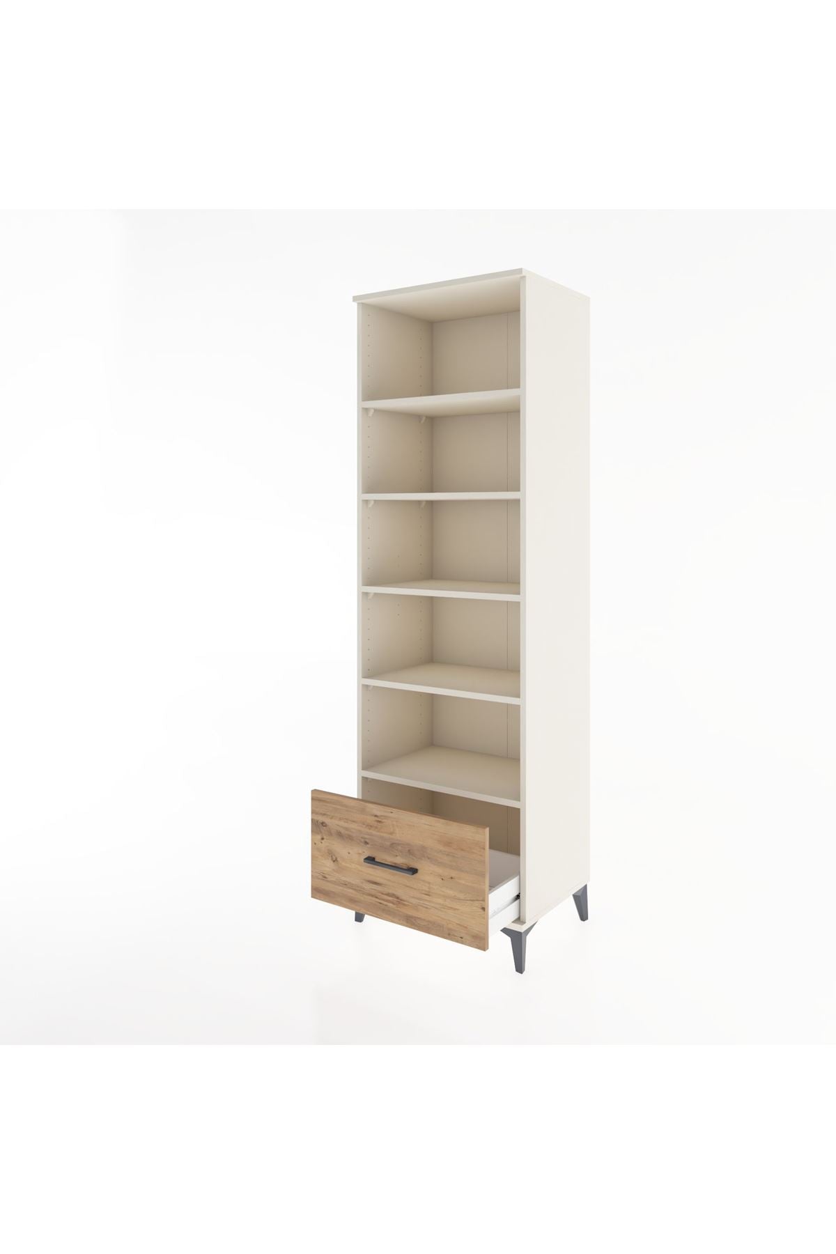 Hyperion Dolap 5 Raflı Tek Çekmeceli 60x44x195 - S59M012V3B