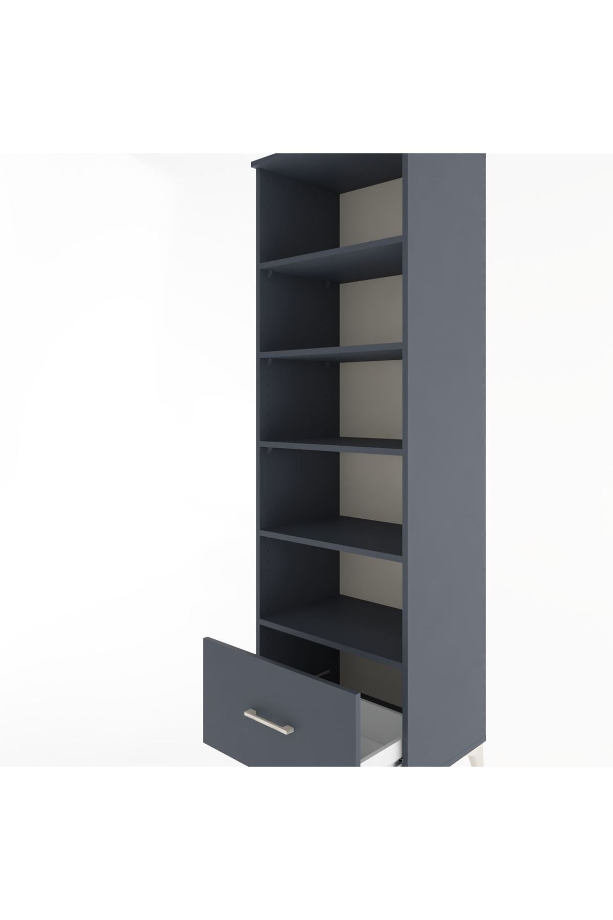 Hyperion Dolap 5 Raflı Tek Çekmeceli 60x44x195 - S59M012V5B