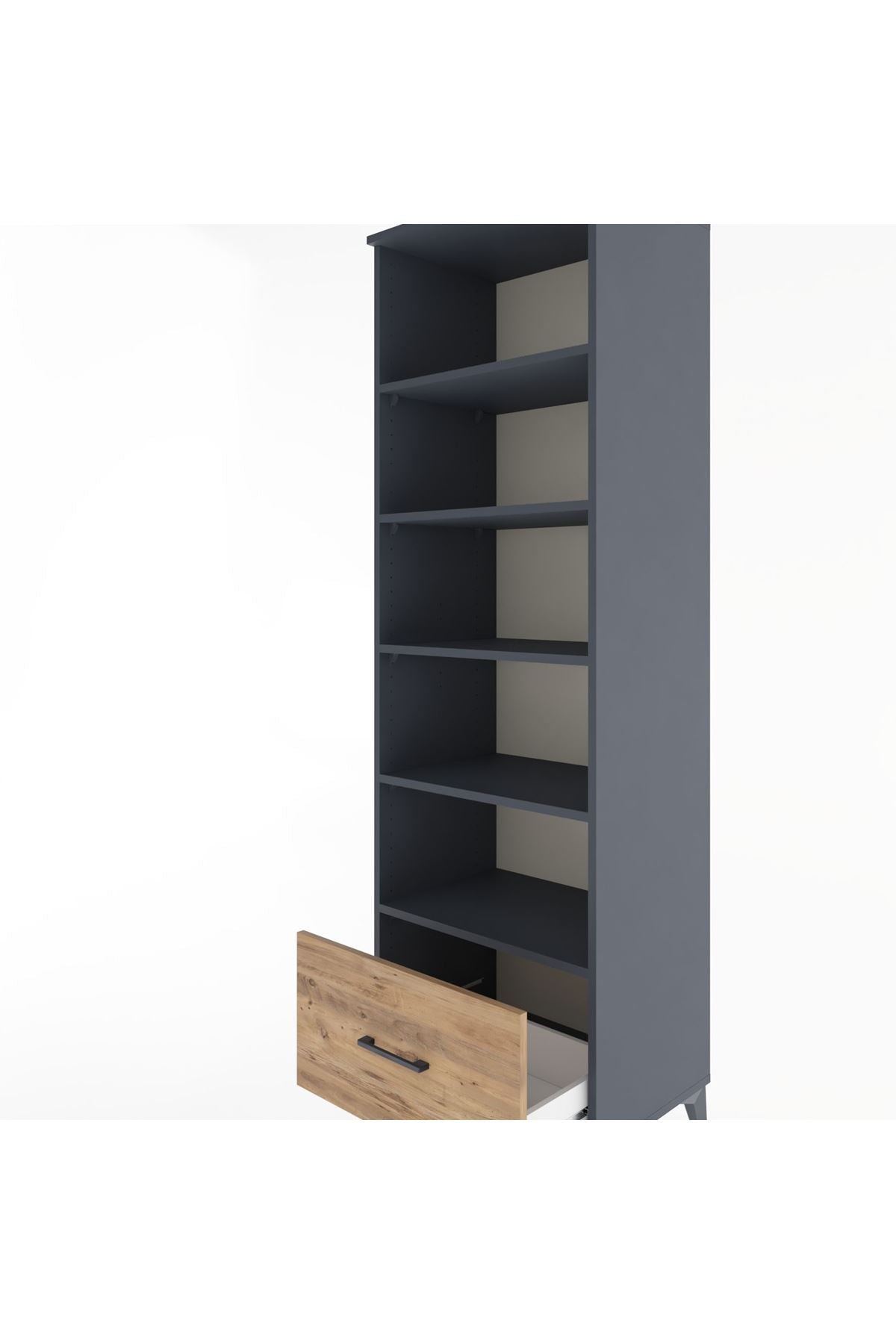 Hyperion Dolap 5 Raflı Tek Çekmeceli 60x44x195 - S59M012V6B