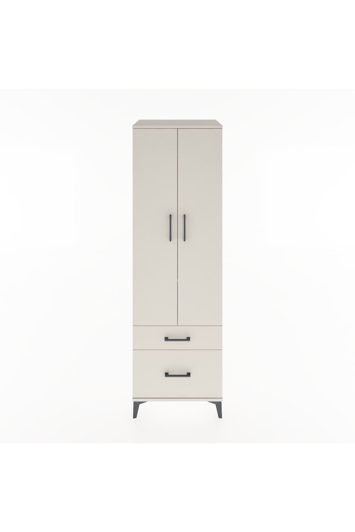Hyperion Dolap 2 Raflı 2 Çekmeceli Tek Askılı 60x44x195 - S59M013V1B
