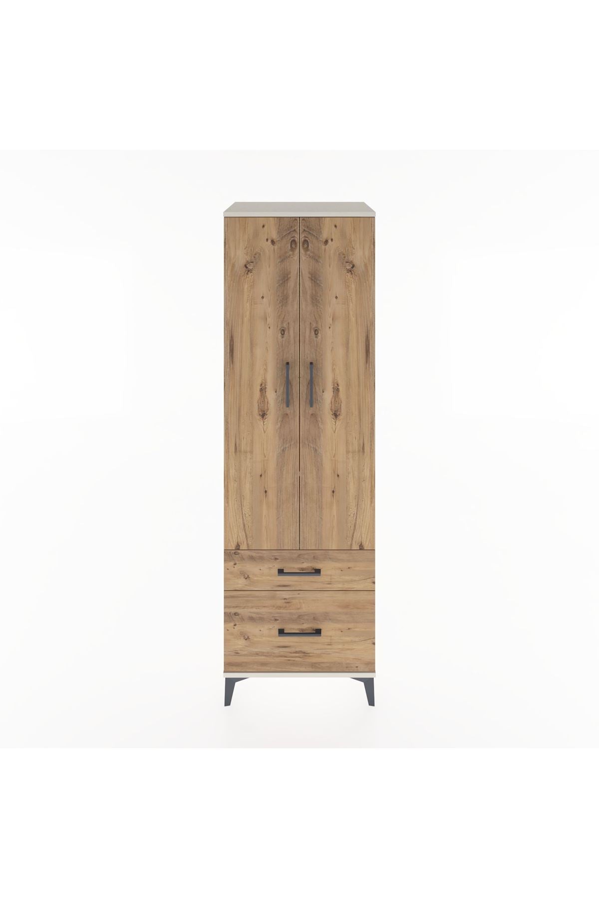 Hyperion Dolap 2 Raflı 2 Çekmeceli Tek Askılı 60x44x195 - S59M013V3B