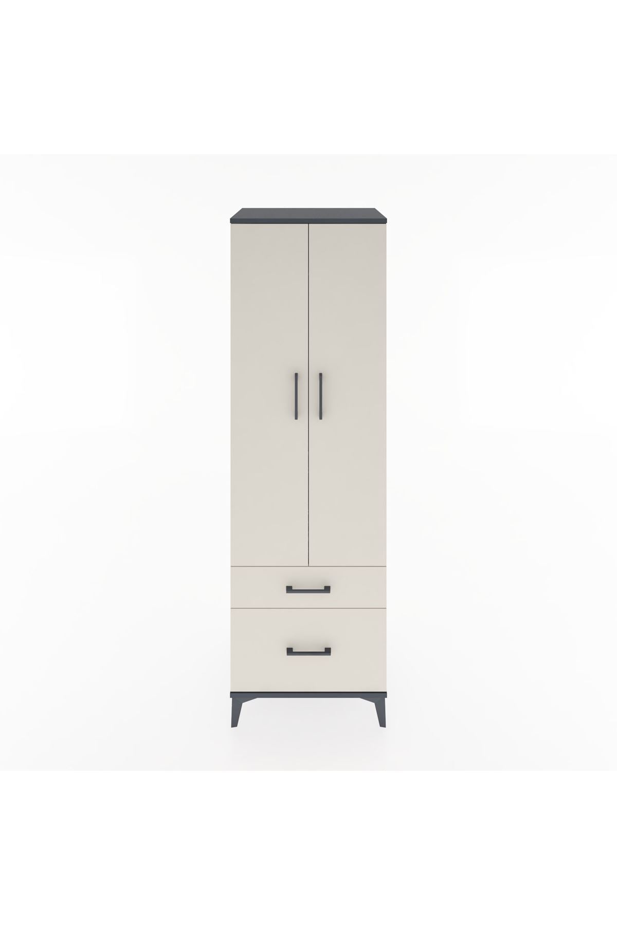 Hyperion Dolap 2 Raflı 2 Çekmeceli Tek Askılı 60x44x195 - S59M013V4B